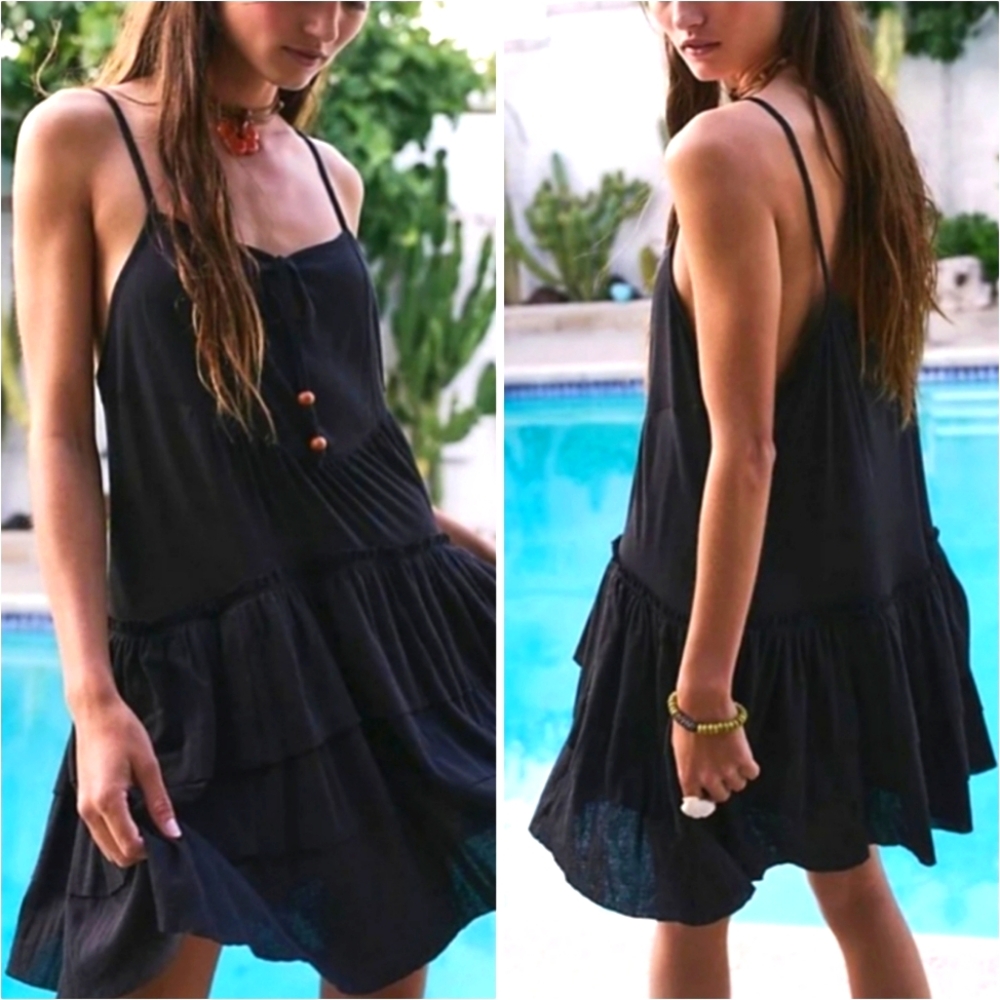 Free People Beach Noelle Mini Dress/Black